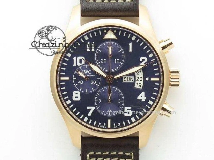 MIROTIME 0406 MARK XVIII Le Petit Prince IW327004 SS FKF 1:1 Best Edition Blue Dial On Brown Leather Strap Trendsetting 7117